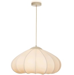 Lampa wisząca Skip – Beżowy Len i Metal – COCOmaison