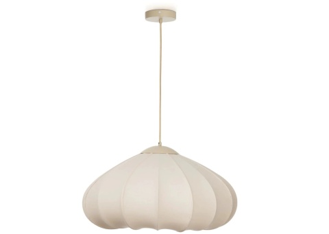 Lampa wisząca Skip – Beżowy Len i Metal – COCOmaison