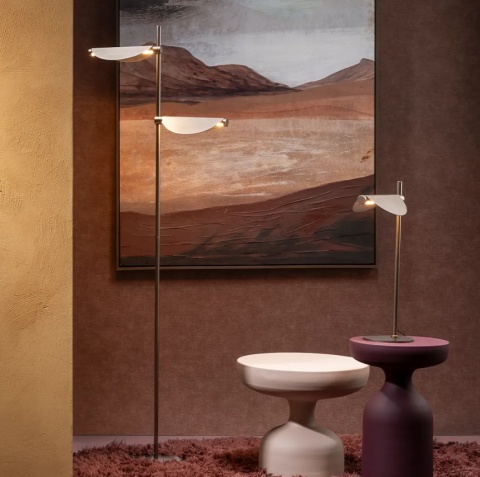 Lampa stołowa Dex – LED – Regulowana – Szary/Złoty – COCOmaison