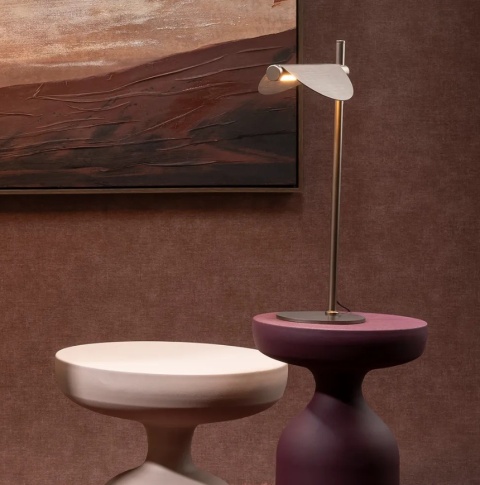 Lampa stołowa Dex – LED – Regulowana – Szary/Złoty – COCOmaison