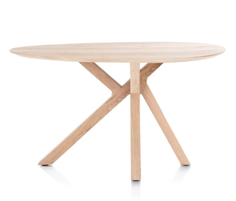 Stół barowy Cosenza 160 x 115 cm – Lite Drewno Dębowe – Naturalny – XOOON