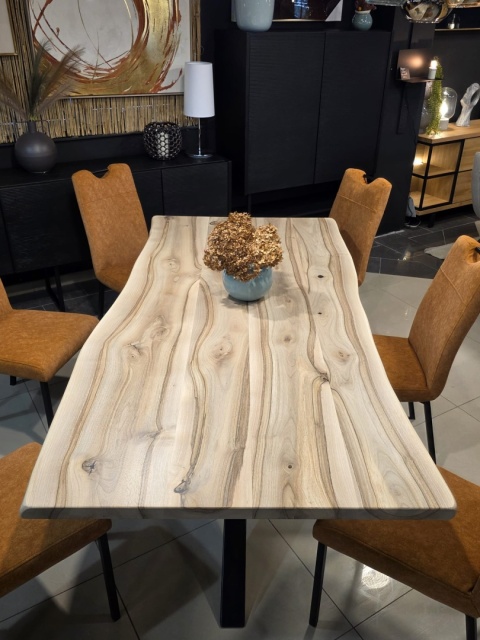 Stół Jadalniany Dakota 200x98 cm – Lity Orzech, Noga Pająk