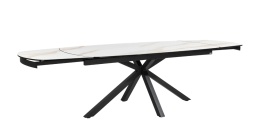 [M, od ręki] Stół rozkładany Xooon Montello 200 + 2 x 50 cm x 100 cm white ceramika na szkle hartowanym