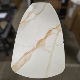 [M, od ręki] Stół rozkładany Xooon Montello 200 + 2 x 50 cm x 100 cm white ceramika na szkle hartowanym