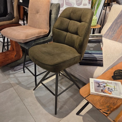 [od ręki] Hoker Obrotowy Bell 68 cm – Zielona Mikrofibra Mosgroen, Sprężyny Kieszeniowe