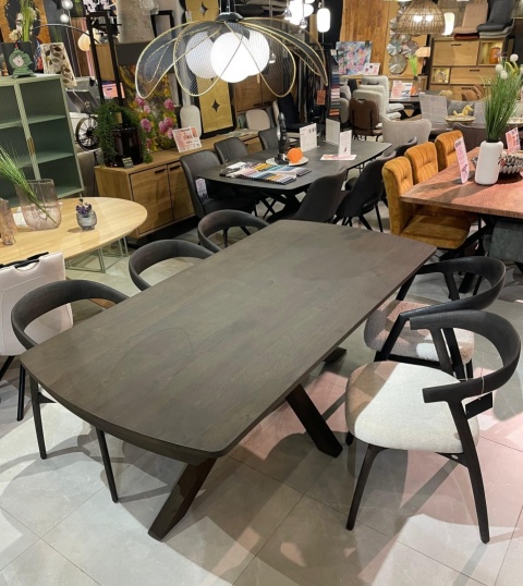 [na zamówienie] Krzesło do jadalni Henders& Hazel Bellami siedzisko z tkaniny szenilowej Livigno kremowa