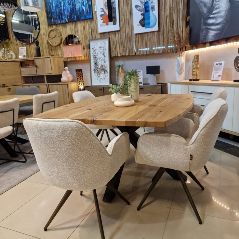 [od ręki, R] Krzesło obrotowe PIPPA – Sevilla Crème – Henders & Hazel