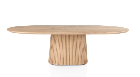 Dębowy stół jadalniany Ravello 270 x 120 cm – kolor Dune – matowy lakier