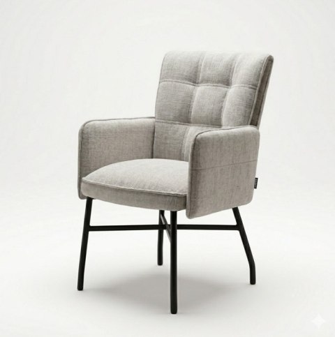 Fotel jadalniany EDEN - Jasnoszara Plecionka, Design Henders & Hazel