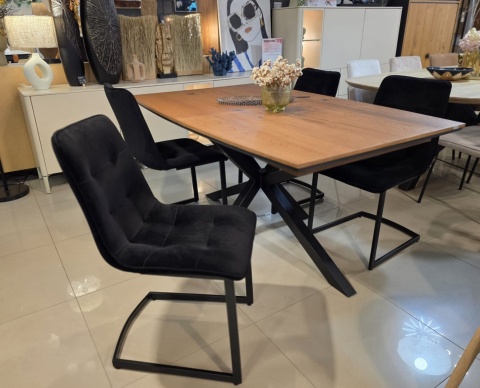 [R od ręki] Krzesło Henders& Hazel Kate tapicerka Czarny Welur