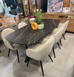 [K, od ręki] Fotel Jadalniany Habufa Astoria - Tkanina Livigno, Kolor Kremowy