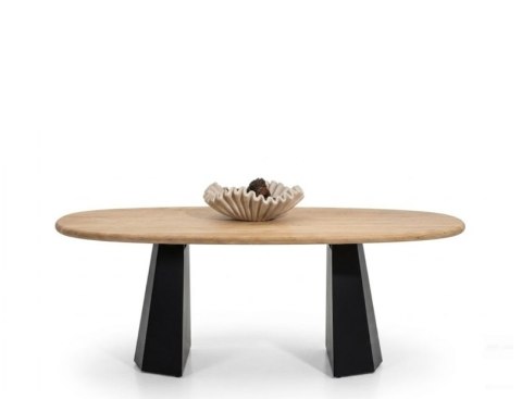 [K, od ręki] Stół Xooon Arawood 240 x 120 cm natural noga Hexagon