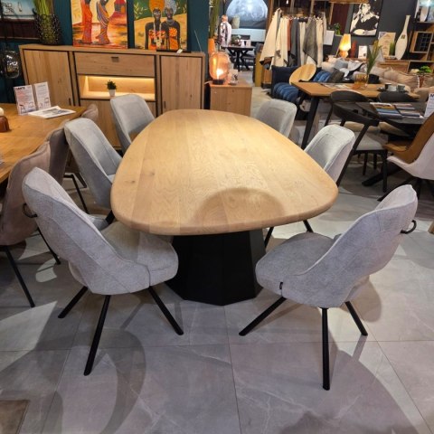 [K, od ręki] Stół Xooon Arawood 240 x 120 cm natural noga Hexagon