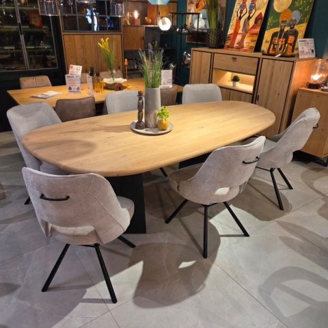 [K, od ręki] Stół Xooon Arawood 240 x 120 cm natural noga Hexagon