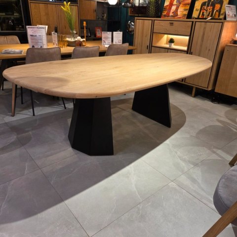 [K, od ręki] Stół Xooon Arawood 240 x 120 cm natural noga Hexagon