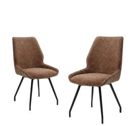 [od ręki] Krzesło jadalniane SCOTT – Tkanina szenilowa Enzo (Lava), Design Habufa