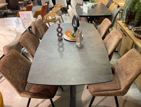 [od ręki] Krzesło jadalniane SCOTT – Tkanina szenilowa Enzo (Lava), Design Habufa