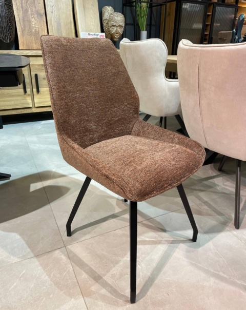 [od ręki] Krzesło jadalniane SCOTT – Tkanina szenilowa Enzo (Lava), Design Habufa