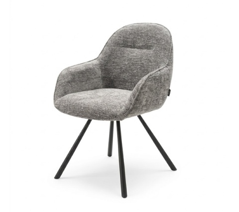 Krzesło Obrotowe CLINT – Tkanina Szenilowa ENZO Grey, Henders & Hazel