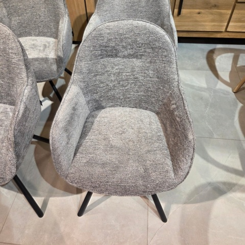 Krzesło Obrotowe CLINT – Tkanina Szenilowa ENZO Grey, Henders & Hazel