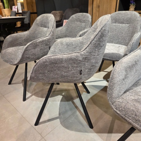 Krzesło Obrotowe CLINT – Tkanina Szenilowa ENZO Grey, Henders & Hazel