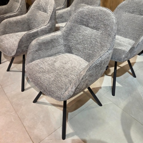 Krzesło Obrotowe CLINT – Tkanina Szenilowa ENZO Grey, Henders & Hazel