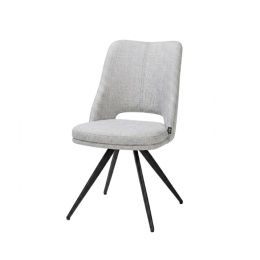 [R, od ręki] Krzesło obrotowe IAN Cadiz Grey – Szlachetny szenil i industrialna forma