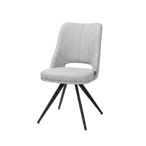 [R, od ręki] Krzesło obrotowe IAN Cadiz Grey – Szlachetny szenil i industrialna forma