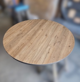 [M] Okrągły stół jadalniany Sardinië 120 cm – Oak Naturel Vintage, HPL, centralna noga