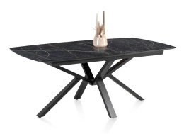 [M, od ręki defekt #1] ONYX Stół Henders& Hazel Palace ciemny marmur 190+ 60 x 110 cm pająk