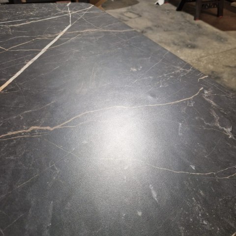 [M, od ręki defekt #1] ONYX Stół Henders& Hazel Palace ciemny marmur 190+ 60 x 110 cm klasyczne 4 nogi