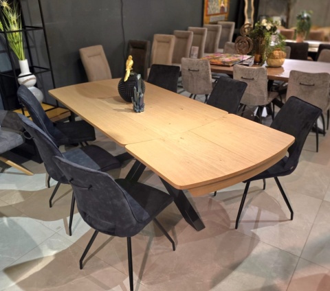 [K/R, od ręki] Stół Rozkładany NYON 170-230 cm – Natural Sand / Metalowy Pająk