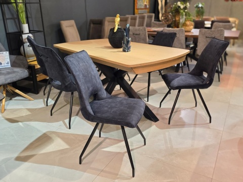 [K/R, od ręki] Stół Rozkładany NYON 170-230 cm – Natural Sand / Metalowy Pająk