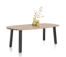 [M] Owalny Stół PAVAROTTI – 210 cm, Blat HPL Barnwood, Loft/Modern/ 4 nogi klasyczne