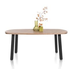 [M] Owalny Stół PAVAROTTI – 180 cm, Klasyczne 4 Nogi, Blat HPL Barnwood