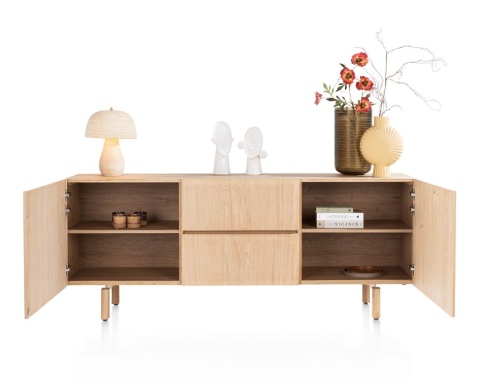 Komoda / Dressoir AZULO – 200 cm, Naturalny Dąb, Styl Skandynawski