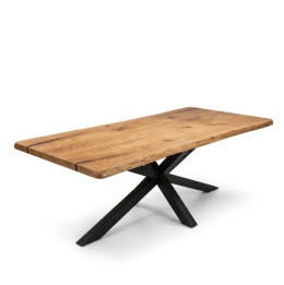 Stół dębowy MASIV klasyk 210 x 100 cm – Lity dąb 5 cm, żywica transparentna