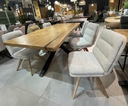 Stół dębowy MASIV klasyk 210 x 100 cm – Lity dąb 5 cm, żywica transparentna