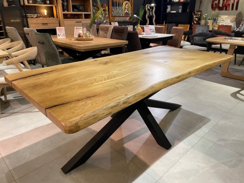 Stół dębowy MASIV klasyk 210 x 100 cm – Lity dąb 5 cm, żywica transparentna