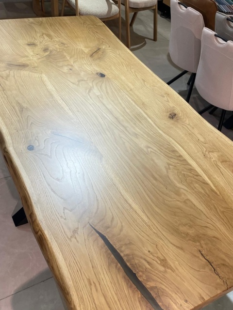 Stół dębowy MASIV klasyk 210 x 100 cm – Lity dąb 5 cm, żywica transparentna