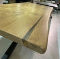 Stół dębowy MASIV klasyk 210 x 100 cm – Lity dąb 5 cm, żywica transparentna
