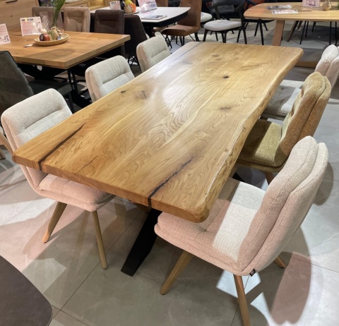 Stół dębowy MASIV klasyk 210 x 100 cm – Lity dąb 5 cm, żywica transparentna