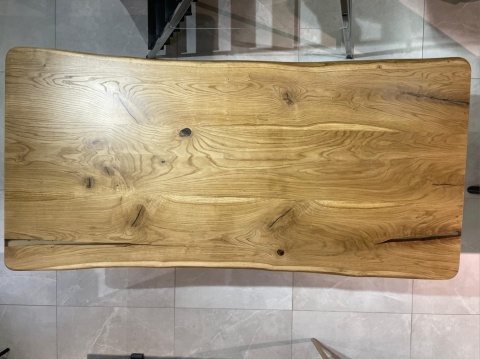 Stół dębowy MASIV klasyk 210 x 100 cm – Lity dąb 5 cm, żywica transparentna