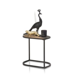 Stolik pomocniczy COCO maison LEAF 57x30 cm – drewniany blat w kształcie liścia