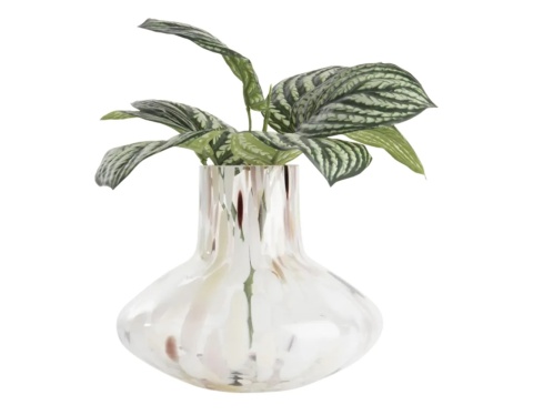 Wazon szklany LOUA 19 cm – wielokolorowy wzór stippen, COCO maison