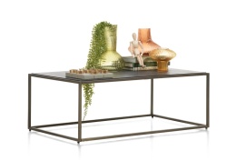 Stolik kawowy COCO maison STAND UP 100x50 cm – dwustronny blat, złoty