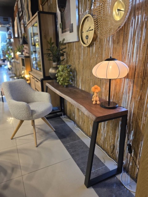 Konsola LOFT LIVE EDGE 178 cm – lity dąb antyczny, naturalna krawędź