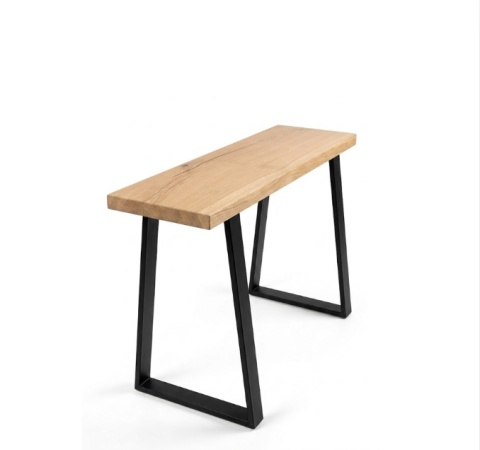 Konsola NORDIC LOFT 96 cm – lity dąb klasyczny, stal