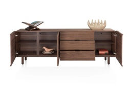 [K] Komoda BRIANZA 235 cm – fornir orzechowy, soft-close, design premium