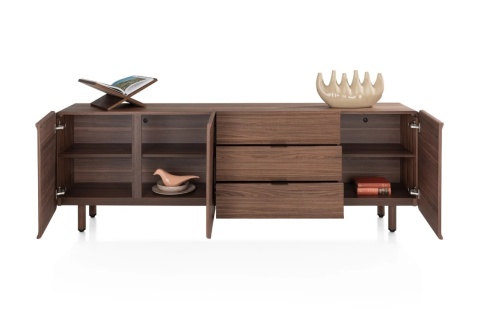 [K] Komoda BRIANZA 235 cm – fornir orzechowy, soft-close, design premium